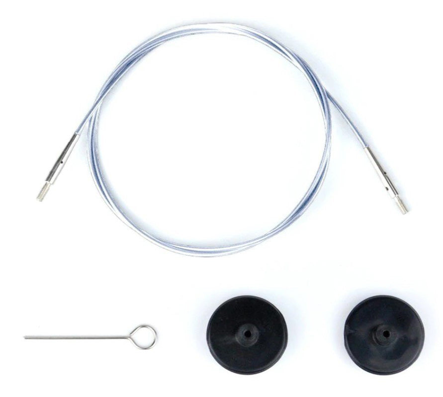 LYKKE Clear Swivel Interchangeable Needle Cord - 24 Inch with 5 Inch Tip