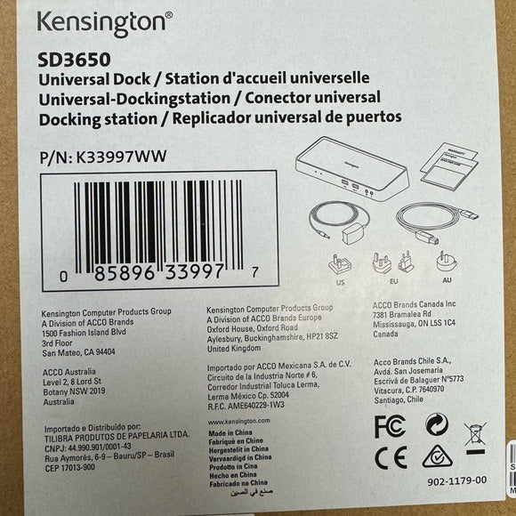 Kensington SD3650 Universal Dock for Windows, MacOS, Surface Pro