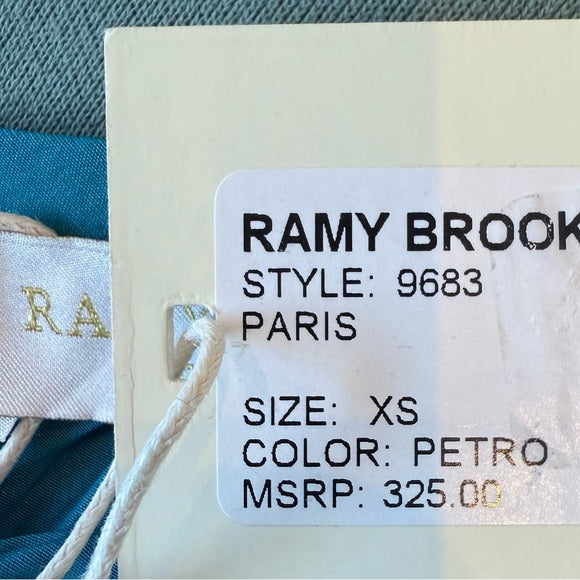 Ramy Brook Women's Paris Long Sleeve V Neck Top Size XS