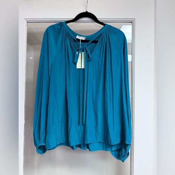 Ramy Brook Women's Paris Long Sleeve V Neck Top Size XS