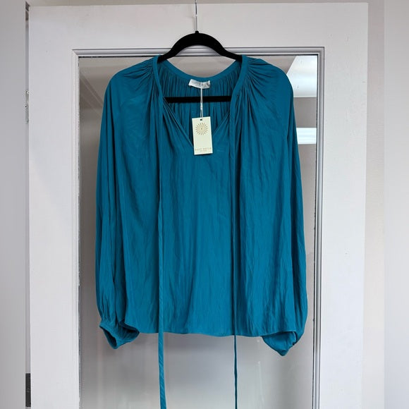 Ramy Brook Women's Paris Long Sleeve V Neck Top Size XS