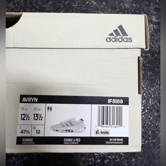 Adidas Unisex Avryn Sneaker, White/White/Lucid Pink, 12.5 US Men