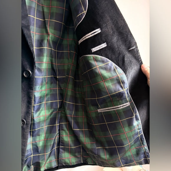 U.S. Polo Assn. Men's Corduroy Sport Coat 42L (Black)