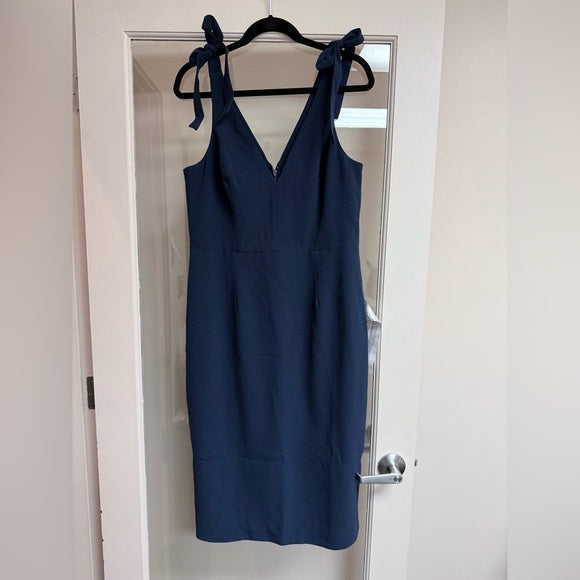 New w/ Tags Dress the Population Women's Lita Sleeveless Plunging Midi Sheath Dress XL