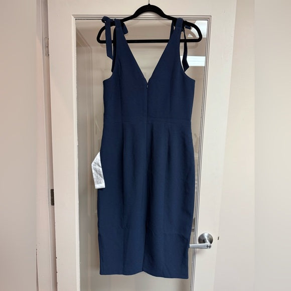 New w/ Tags Dress the Population Women's Lita Sleeveless Plunging Midi Sheath Dress XL