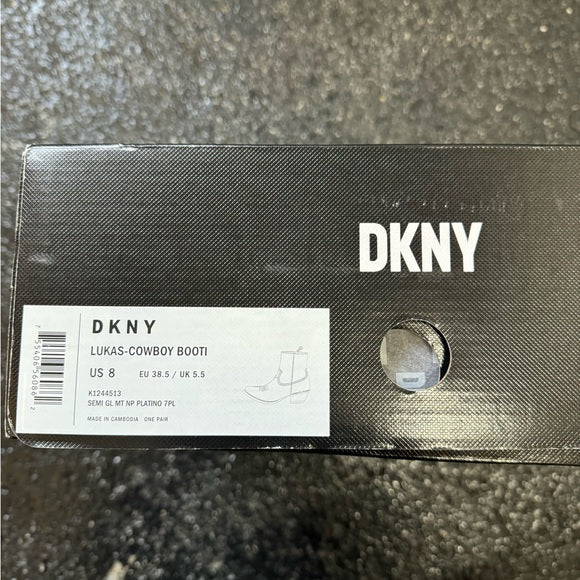 DKNY Women's Lukas Cowboy Booti - Platino Size 8