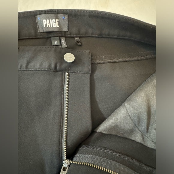 New PAIGE Skinny Black Pants 31x34