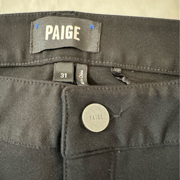 New PAIGE Skinny Black Pants 31x34
