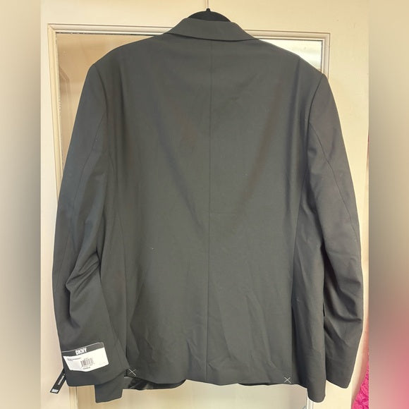 DKNY Men's Black Solid Modern Fit Stretch Sport Coat Suit Jacket Size 44R