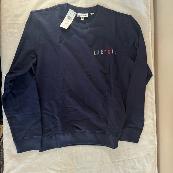 Lacoste Men's Embroidered Multicolour Signature Sweatshirt XL