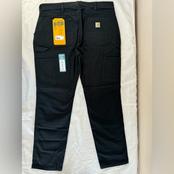 Carhartt Women's Rugged Flex Relaxed Fit Canvas Double-Front Pant, 14 Short