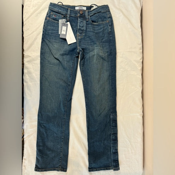 Tommy Hilfiger Men's Adaptive Jeans Relaxed Fit Magnet Buttons, 30W 32L