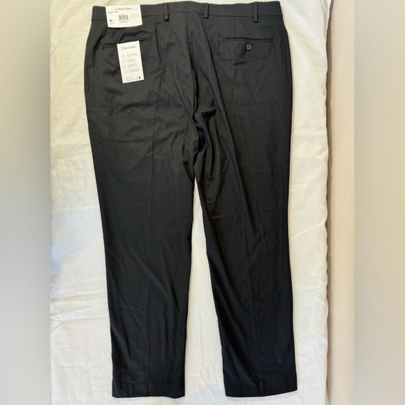 Calvin Klein Men's Slim Fit Suit Pants, Jerome, Black 40x30