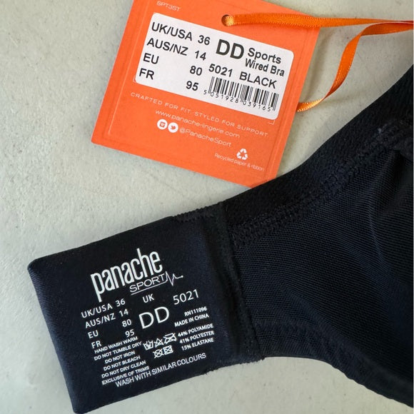 NWT Panache Women’s High Impact Underwire Sports Bra Size 36DD/E