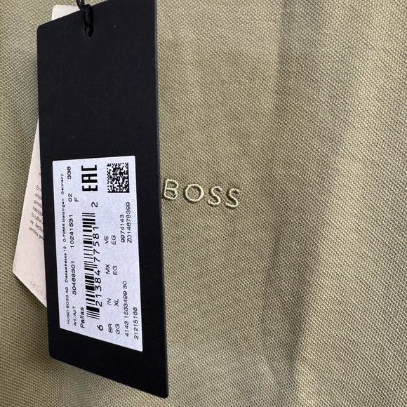 BOSS Men's Regular Fit Polo Shirt Celery Size XL