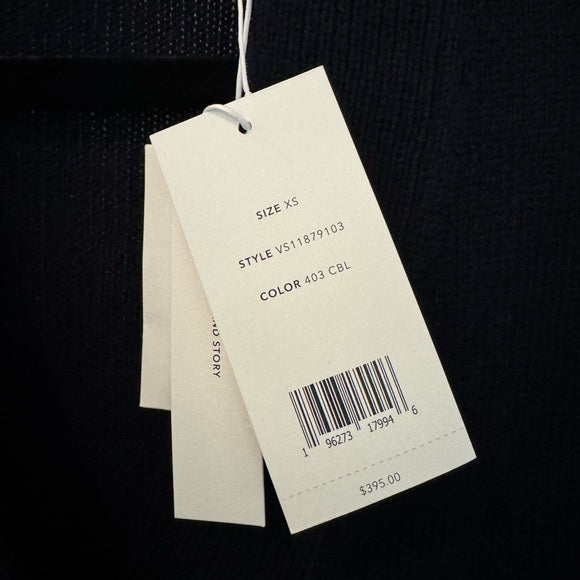 NWT Vince Women's 3 Button Boxy Cardigan Navy Blue Size XS