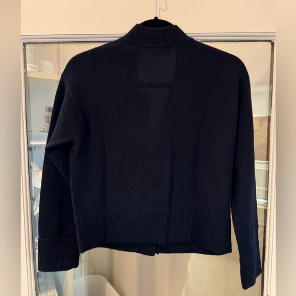 NWT Vince Women's 3 Button Boxy Cardigan Navy Blue Size XS