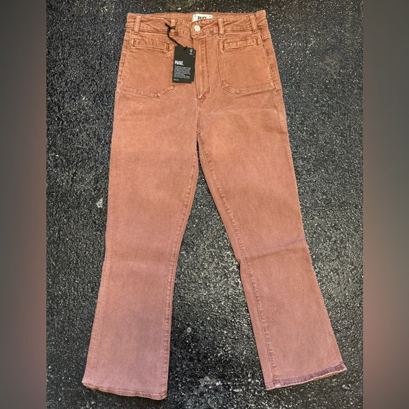 NWT PAIGE Women's Claudine Welt Utility Pockets Size 30