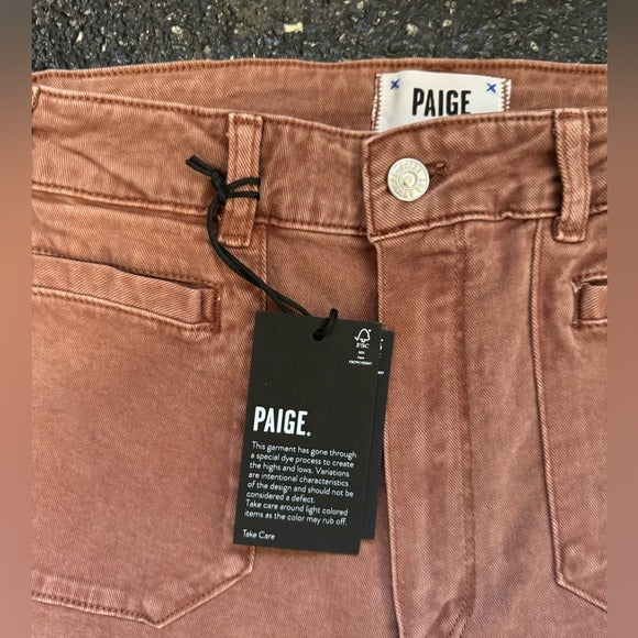 NWT PAIGE Women's Claudine Welt Utility Pockets Size 30