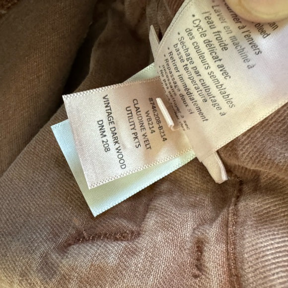 NWT PAIGE Women's Claudine Welt Utility Pockets Size 30