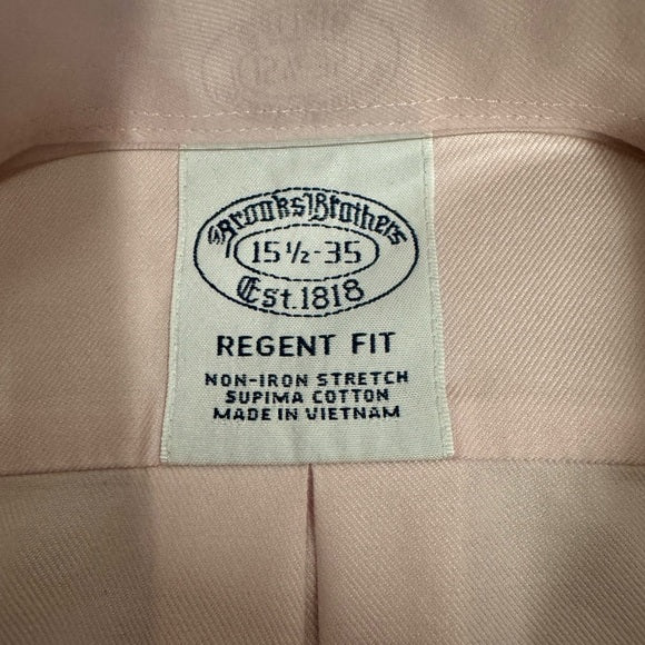 NWT Brooks Brothers Mens Regent Fit Cotton Pocket Dress Shirt Size 15.5-35