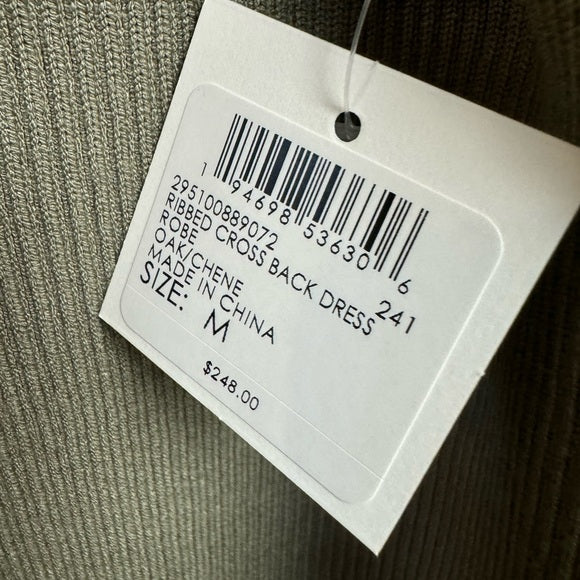 NWT Club Monaco Women's Ribbed Cross Back Dress Size M