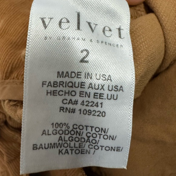 VELVET BY GRAHAM & SPENCER Women's Kennedy Cotton Corduroy Skirt, Clove Size: 2