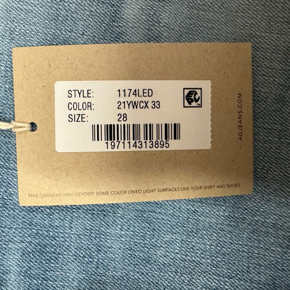 AG Adriano Goldschmied Men's The Graduate Tailored Leg Denim Jean Size: 28X33