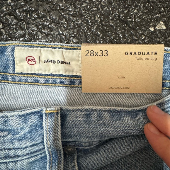 AG Adriano Goldschmied Men's The Graduate Tailored Leg Denim Jean Size: 28X33