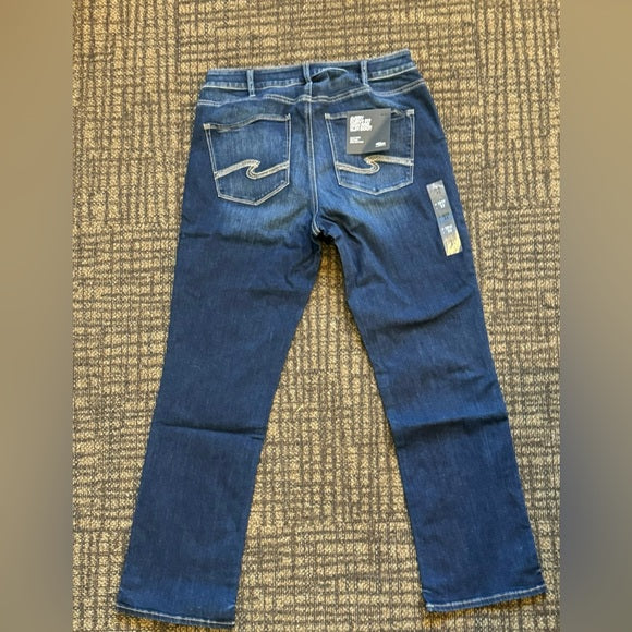 New w/ Tags Silver Jeans Co. Women's Avery High Rise Curvy Fit Slim Bootcut 16 x 33