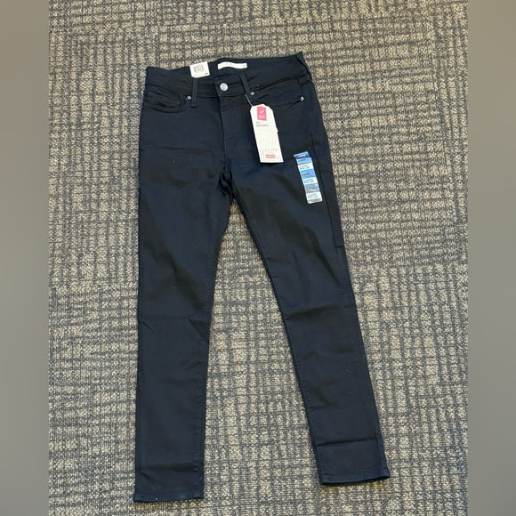 New w/ Tags Levi's Women's 711 Skinny Jeans Black Size 28x28 Short