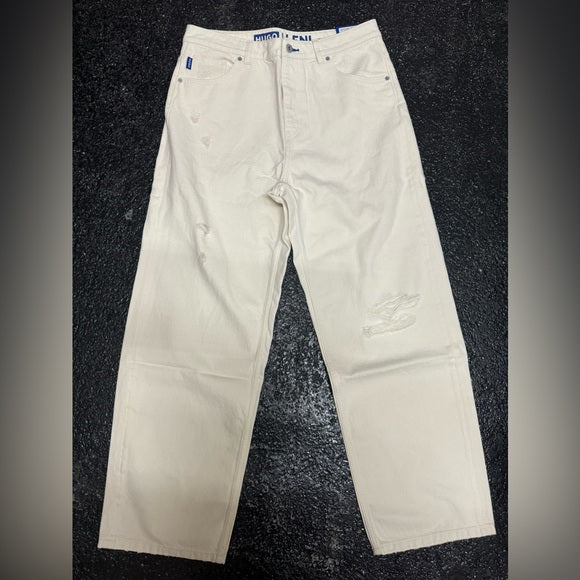 New w/ Tags HUGO Women's Leni Loose Fit Wide Leg Jeans Size 30x32