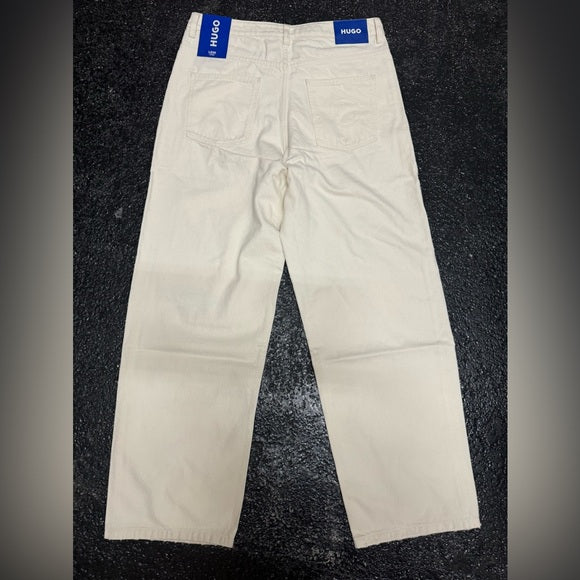 New w/ Tags HUGO womens Leni Loose Fit Wide Leg Jeans 31x32