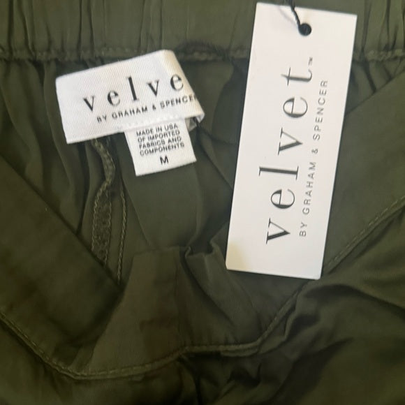 New w/ Tags Velvet by Graham & Spencer Women's Livi Satin Viscose Wide Leg Pant Size M