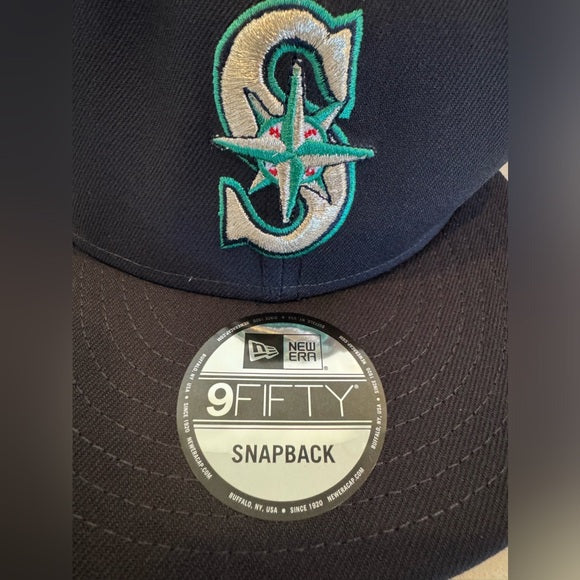 New w/ Tags New Era 9Fifty MLB Seattle Mariners Basic Navy Snapback Hat OS