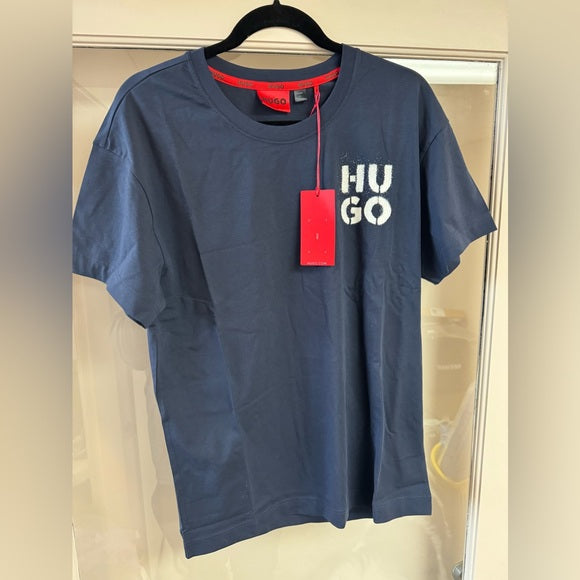 New w/ Tags HUGO Men's Spray Logo Cotton T-Shirt Size S