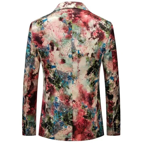 New w/ Tags MOGU Mens Blazer Slim Fit Suit Jacket with Botton Closure Size 38