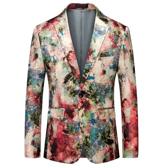 New w/ Tags MOGU Mens Blazer Slim Fit Suit Jacket with Botton Closure Size 38