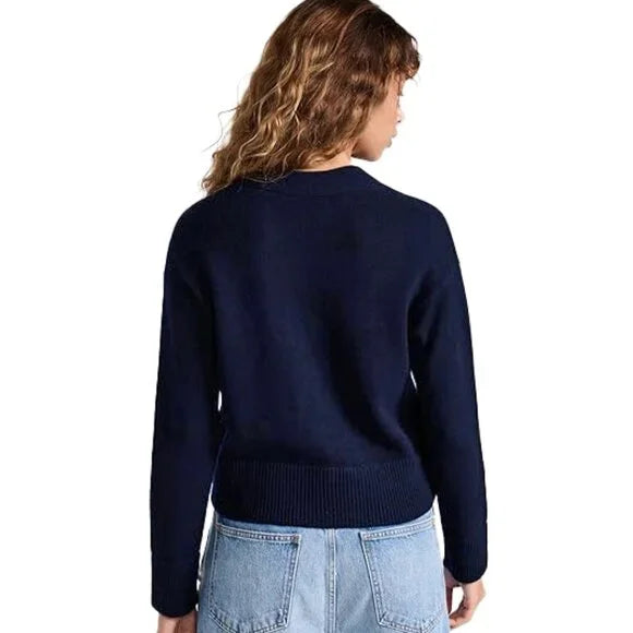 Vince Women's 3 Button Cashmere Blend Cardigan, X-Small, Navy