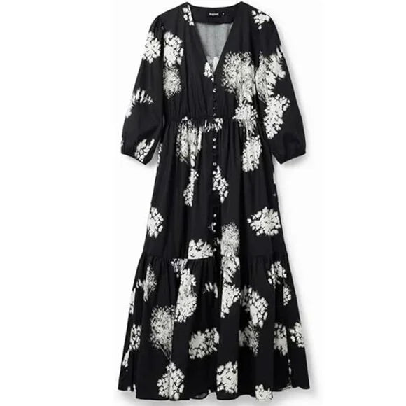 New with Tags, Desigual Women's Woman Woven Dress 3/4 Sleeve, Small