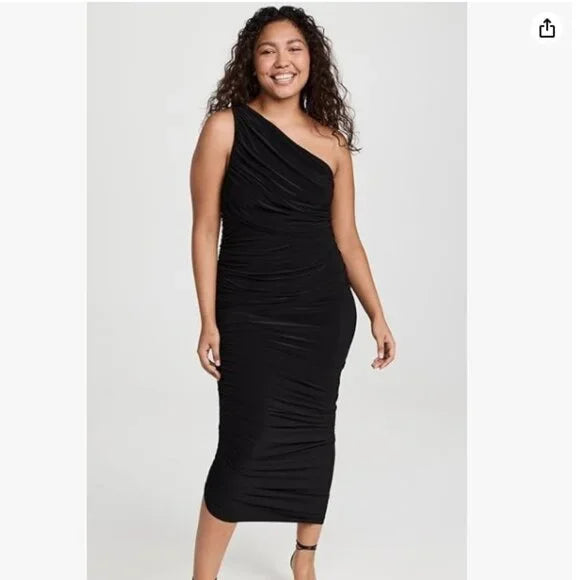 NWT, Norma Kamali Women's Diana Gown, Black, L