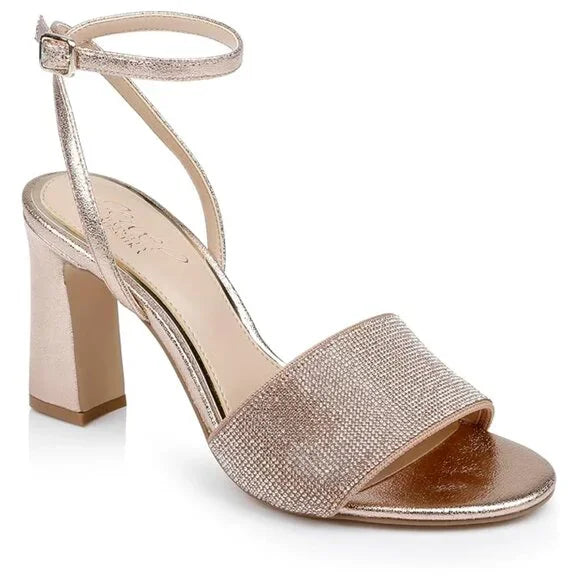 Jewel Badgley Mischka Hattie Block Heel Sandal New w/ Box Size 11