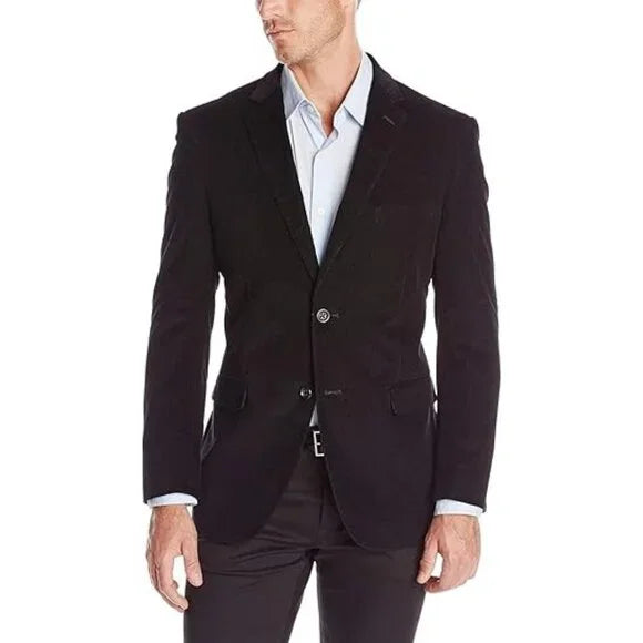 U.S. Polo Assn. Men's Corduroy Sport Coat 42L (Black)
