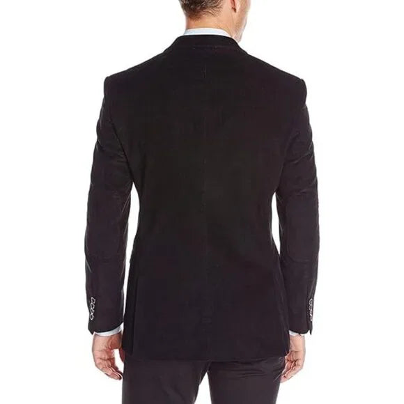 U.S. Polo Assn. Men's Corduroy Sport Coat 42L (Black)