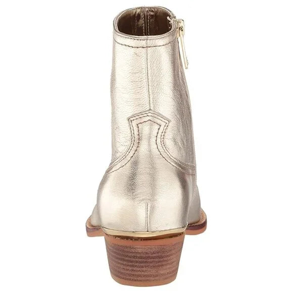 DKNY Women's Lukas Cowboy Booti - Platino Size 8