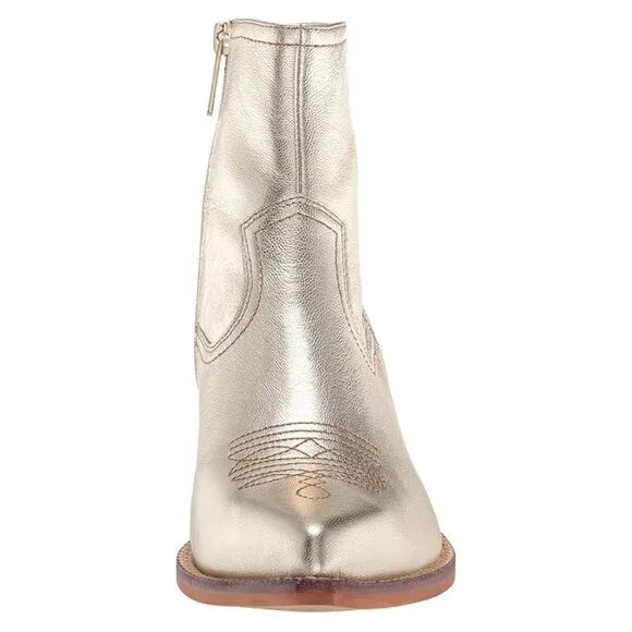 DKNY Women's Lukas Cowboy Booti - Platino Size 8