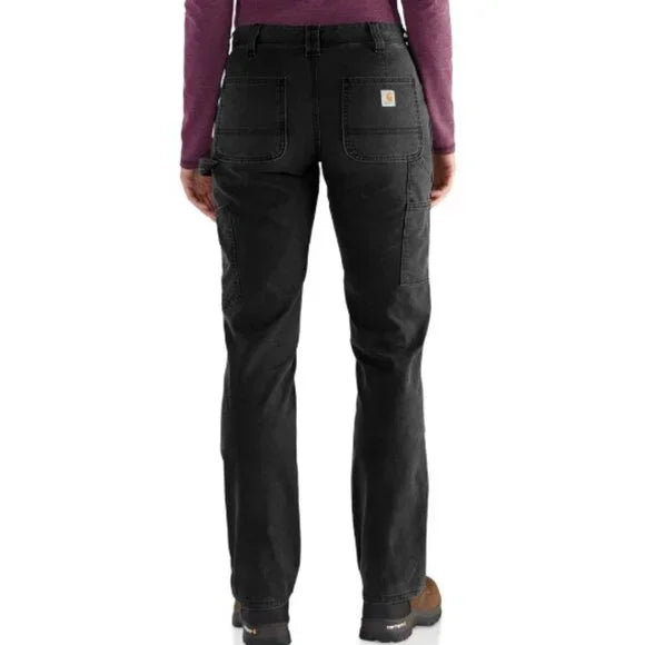 Carhartt Women's Rugged Flex Relaxed Fit Canvas Double-Front Pant, 14 Short