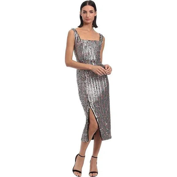 Donna Morgan Women's Sequin Midi Dress, US 6