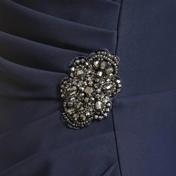 NWT Alex Evenings Women's Slimming Short Ruched Dress with Ruffle Size 10