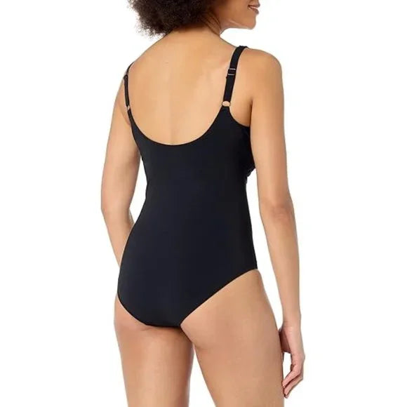NWT Profile by Gottex Women's Rendez Vous Square Neck One Piece Swimsuit Size 10